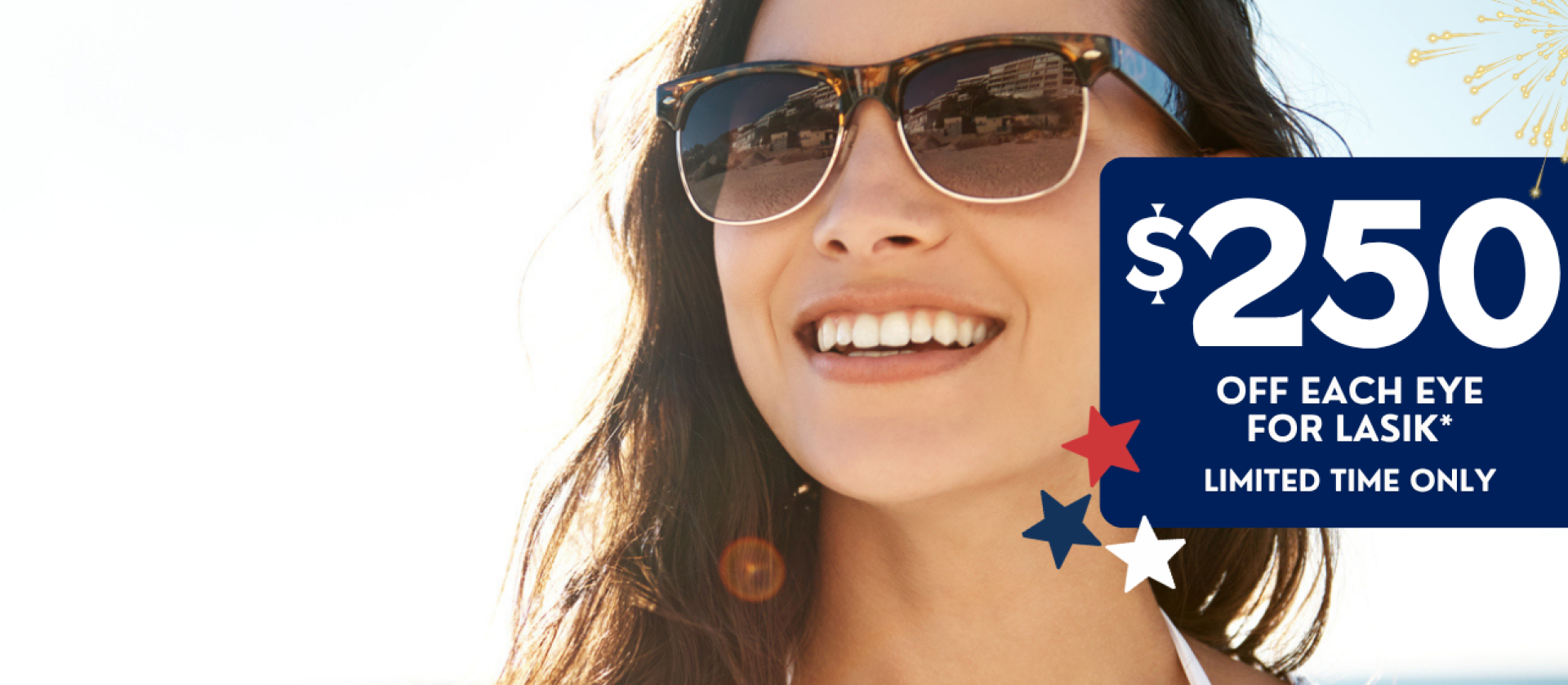 Woman outside with sunglasses