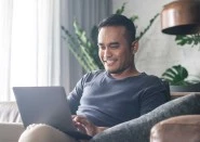 Young guy on laptop